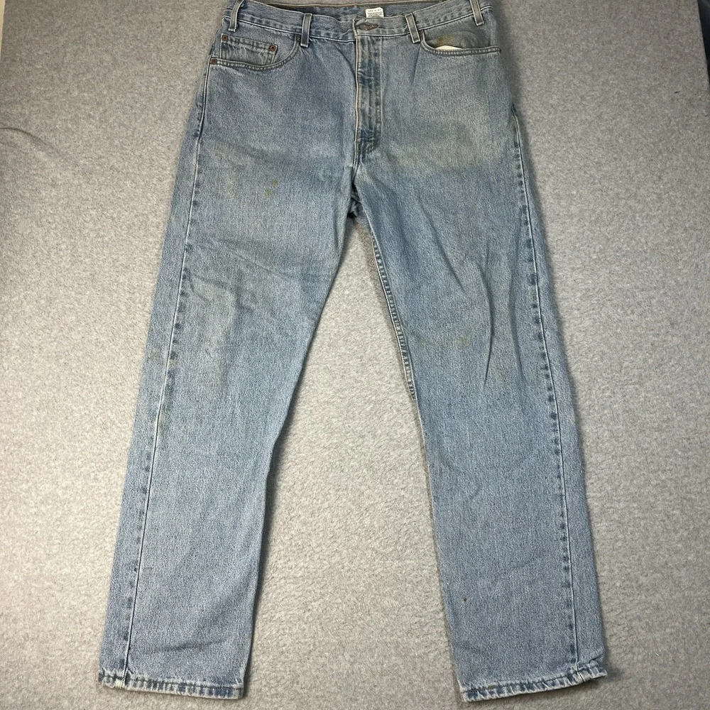 Vintage Levis Jeans Mens 36x32 Blue 505 Straight Denim Cotton Light Mid Rise